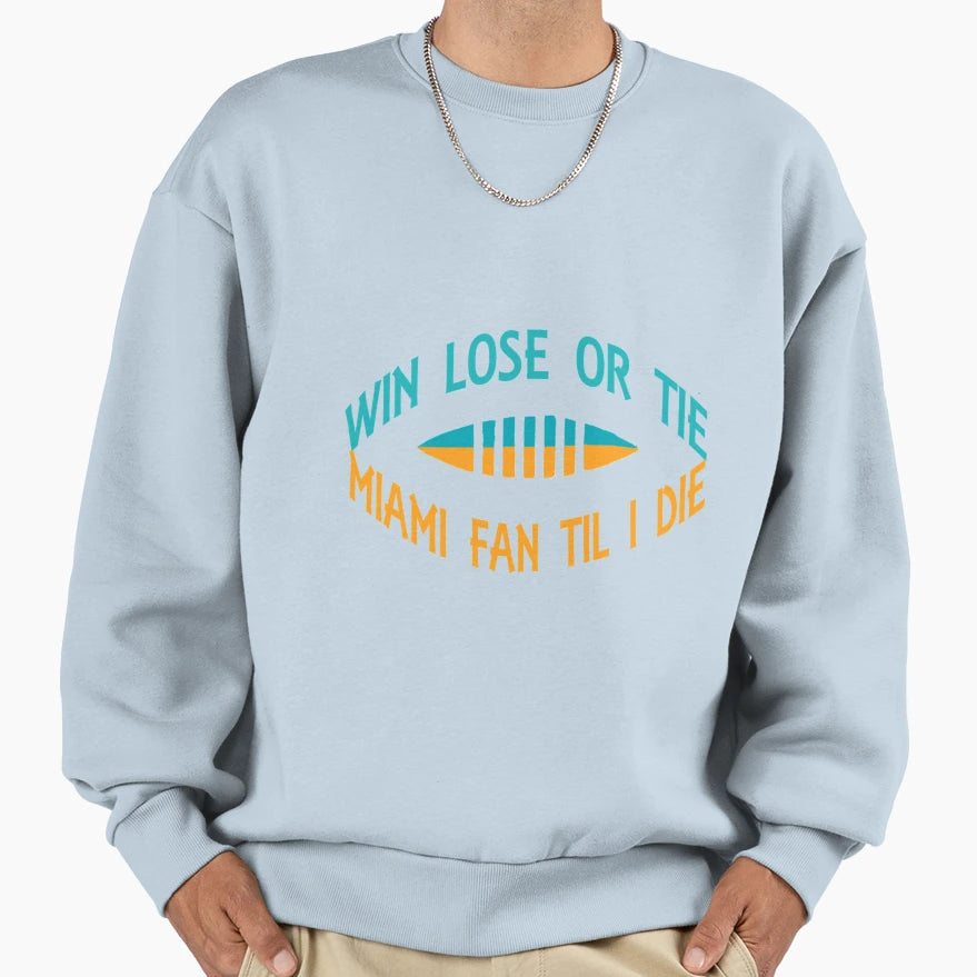 Miami Fan Til I Die Gift T-Shirt - Minimalist Print Unisex - T-Shirt, Sweatshirt, Hoodie