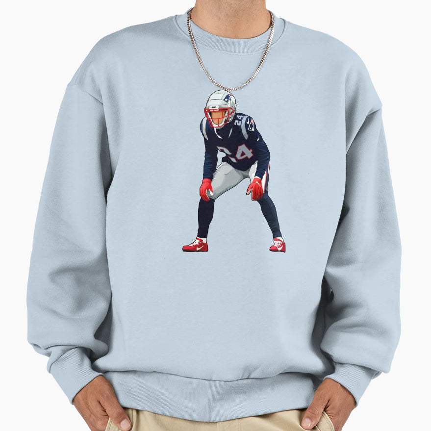 Stephon Gilmore Looking Sweatshirt - Novelty Apparel Unisex - T-Shirt, Sweatshirt, Hoodie