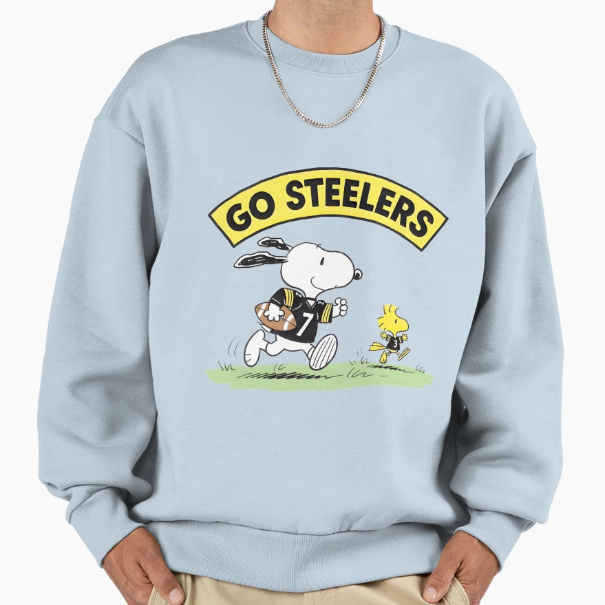 Pittsburgh Steelers Snoopy Sweatshirt - Fun Novelty Design for Adults - T-Shirt, Sweatshirt, Hoodie