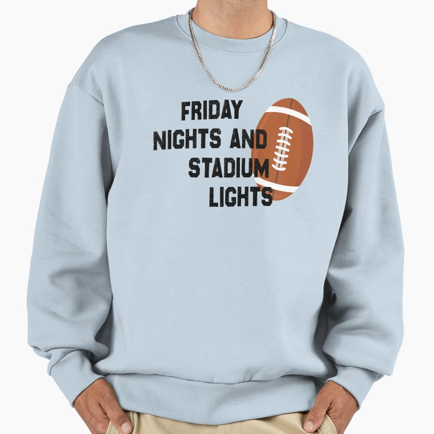 Friday Nights And Stadium Lights T-Shirt - Minimalist Print for Adults - T-Shirt, Sweatshirt, Hoodie