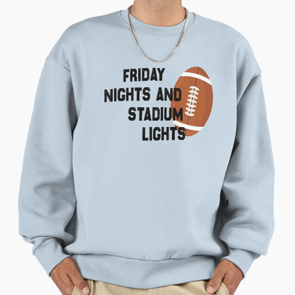 Friday Nights And Stadium Lights T-Shirt - Minimalist Print for Adults - T-Shirt, Sweatshirt, Hoodie