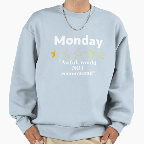 Monday Review Half Star Awful Sweatshirt - Minimalist Print Unisex - T-Shirt, Sweatshirt, Hoodie