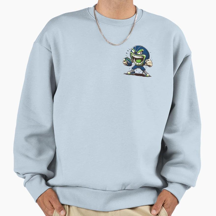 Funny Seattle Seahawks Football Player Sweatshirt - Custom Art Print Unisex - T-Shirt, Sweatshirt, Hoodie
