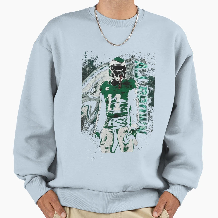Aj Brown Philadelphia Football Sweatshirt - Trendy Graphic Men Women - T-Shirt, Sweatshirt, Hoodie
