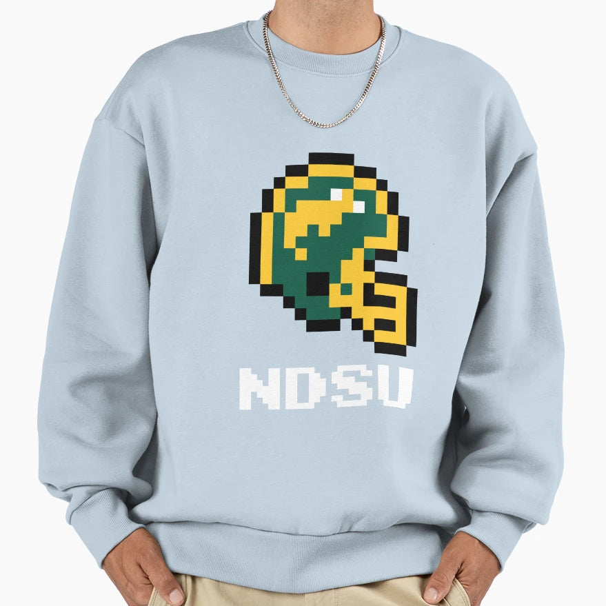 North Dakota State Bison Tecmo Super Sweatshirt - Custom Art Print Unisex - T-Shirt, Sweatshirt, Hoodie