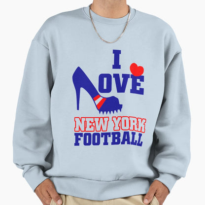 I Love New York Football Sweatshirt - Trendy Graphic Unisex - T-Shirt, Sweatshirt, Hoodie