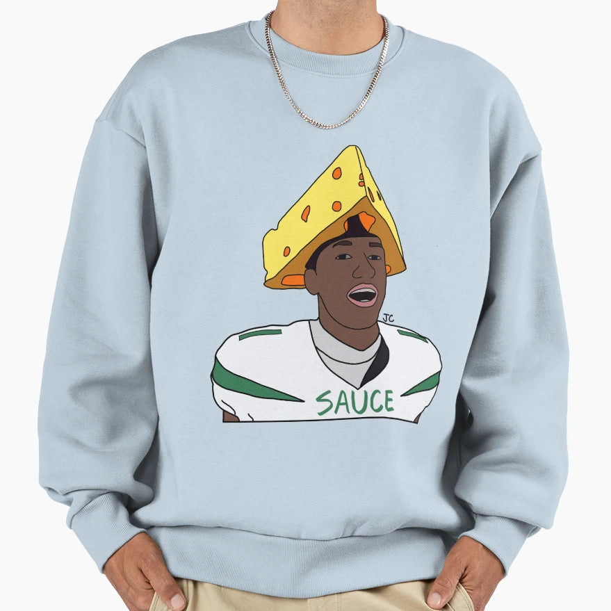 Cheesehead Sauce Sweatshirt - Unique Graphic Unisex - T-Shirt, Sweatshirt, Hoodie