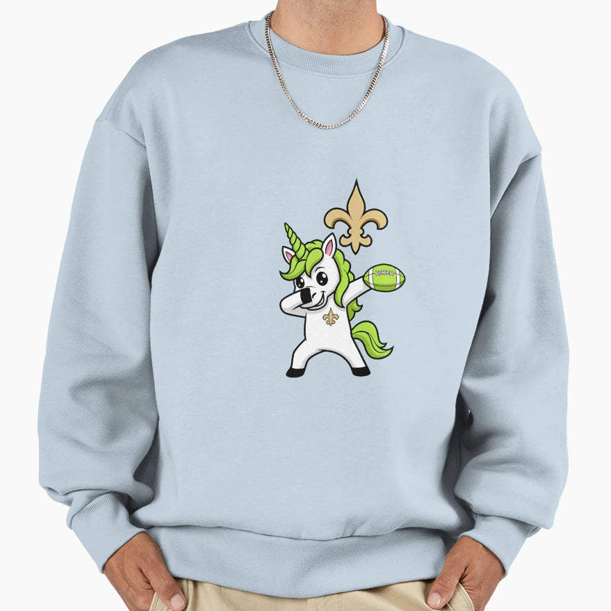 Irish Dabbing Unicorn Football New Sweatshirt - Graphic Print Unisex - T-Shirt, Sweatshirt, Hoodie