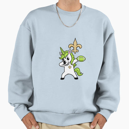 Irish Dabbing Unicorn Football New Sweatshirt - Graphic Print Unisex - T-Shirt, Sweatshirt, Hoodie
