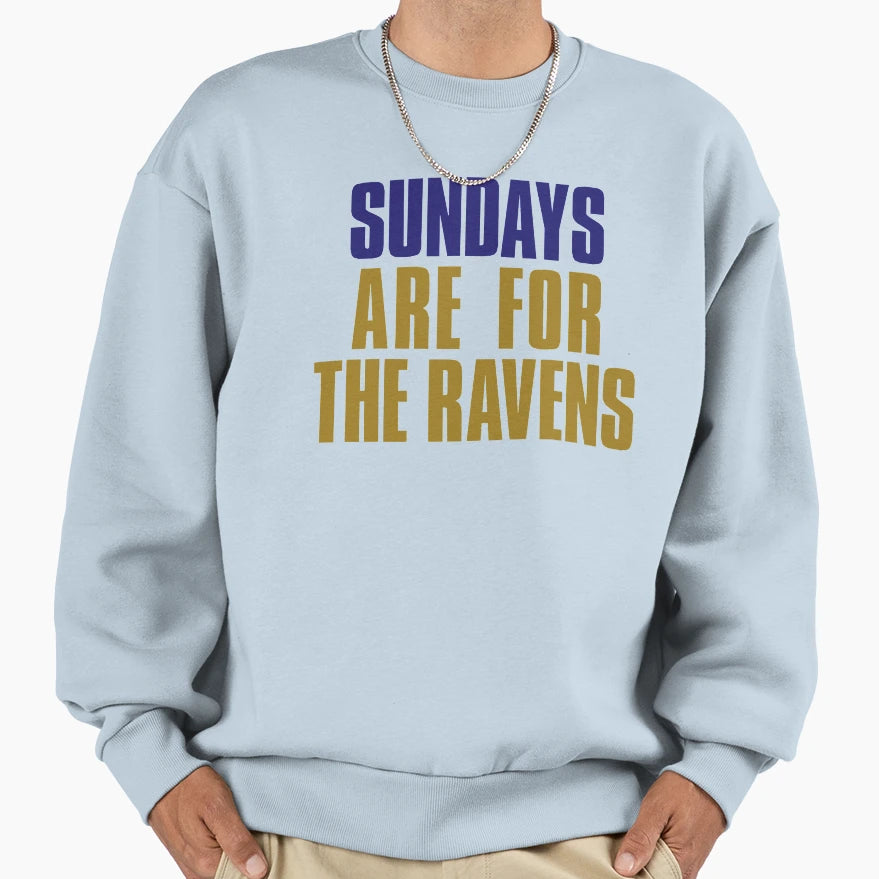 Sundays Are Ravens Baltimore Sweatshirt - Minimalist Print Men Women - T-Shirt, Sweatshirt, Hoodie