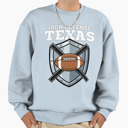 Texas Iron Defense Dallas Football Sweatshirt - Graphic Print Men Women - T-Shirt, Sweatshirt, Hoodie
