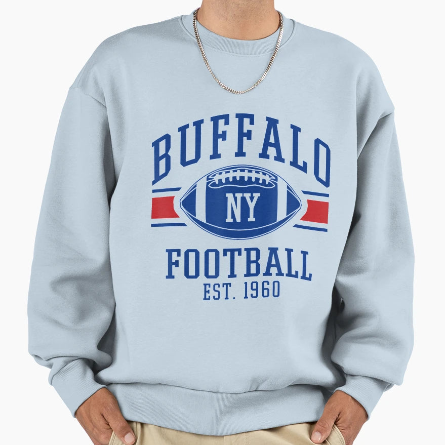 Buffalo Football New York Sports Sweatshirt - Fun Novelty Design Men Women - T-Shirt, Sweatshirt, Hoodie