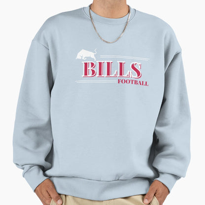 Bills Football Buffalo Bills Fan Sweatshirt - Custom Art Print for Adults - T-Shirt, Sweatshirt, Hoodie