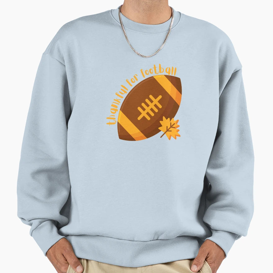 Thankful Football Sweatshirt - Minimalist Print for Adults - T-Shirt, Sweatshirt, Hoodie