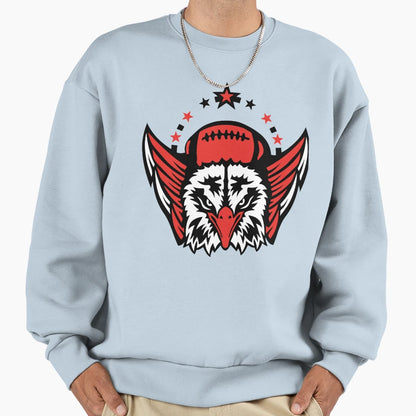 Rugby Football Usa American Eagle Sweatshirt - Graphic Print for Adults - T-Shirt, Sweatshirt, Hoodie