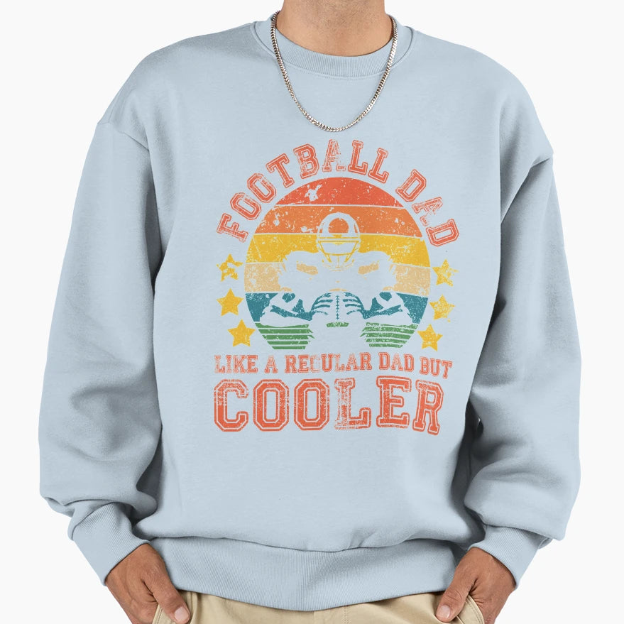 Football Dad Funny Football Sweatshirt - Minimalist Print for Adults - T-Shirt, Sweatshirt, Hoodie