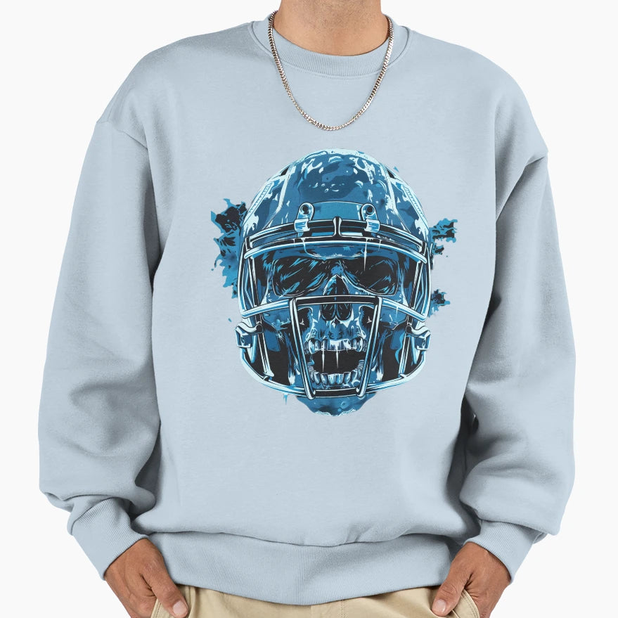 Frozen Fury Helmet Sweatshirt - Fun Novelty Design Men Women - T-Shirt, Sweatshirt, Hoodie