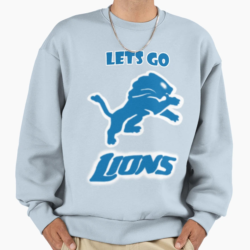 Lets Go Lions Sweatshirt - Aesthetic Graphic for Adults - T-Shirt, Sweatshirt, Hoodie
