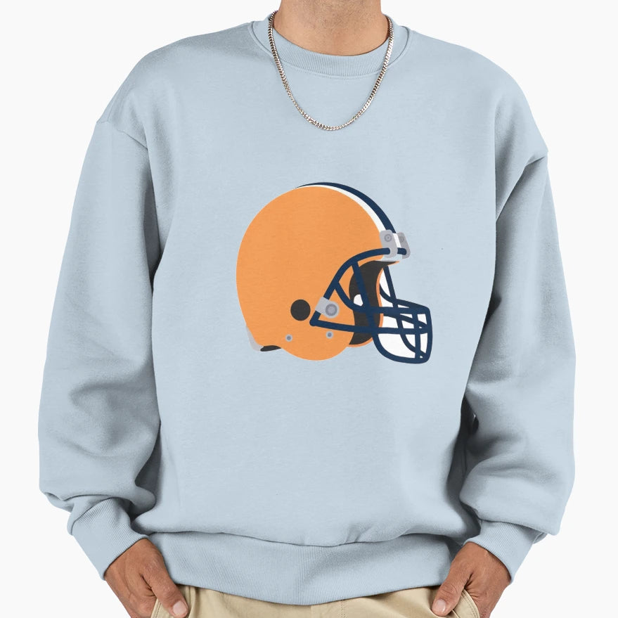 American Football Helmet Sports Sweatshirt - Fun Novelty Design for Adults - T-Shirt, Sweatshirt, Hoodie