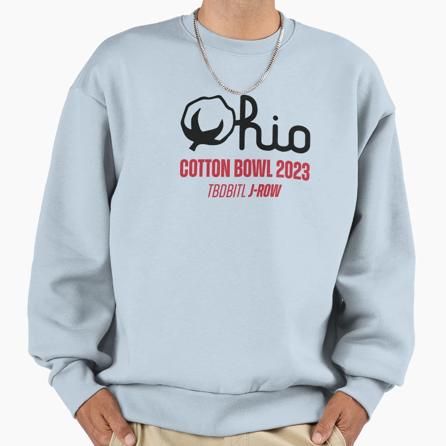 Cotton Script J Row Sweatshirt - Minimalist Print Men Women - T-Shirt, Sweatshirt, Hoodie