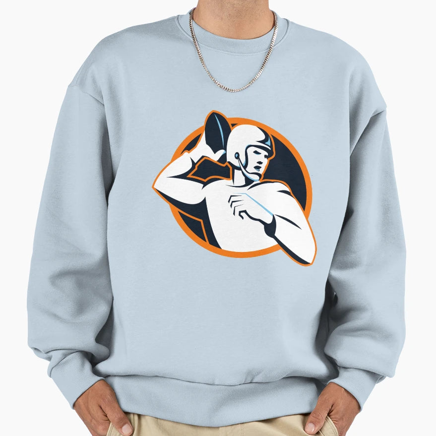 American Football Quarterback Sports Sweatshirt - Trendy Graphic Unisex - T-Shirt, Sweatshirt, Hoodie