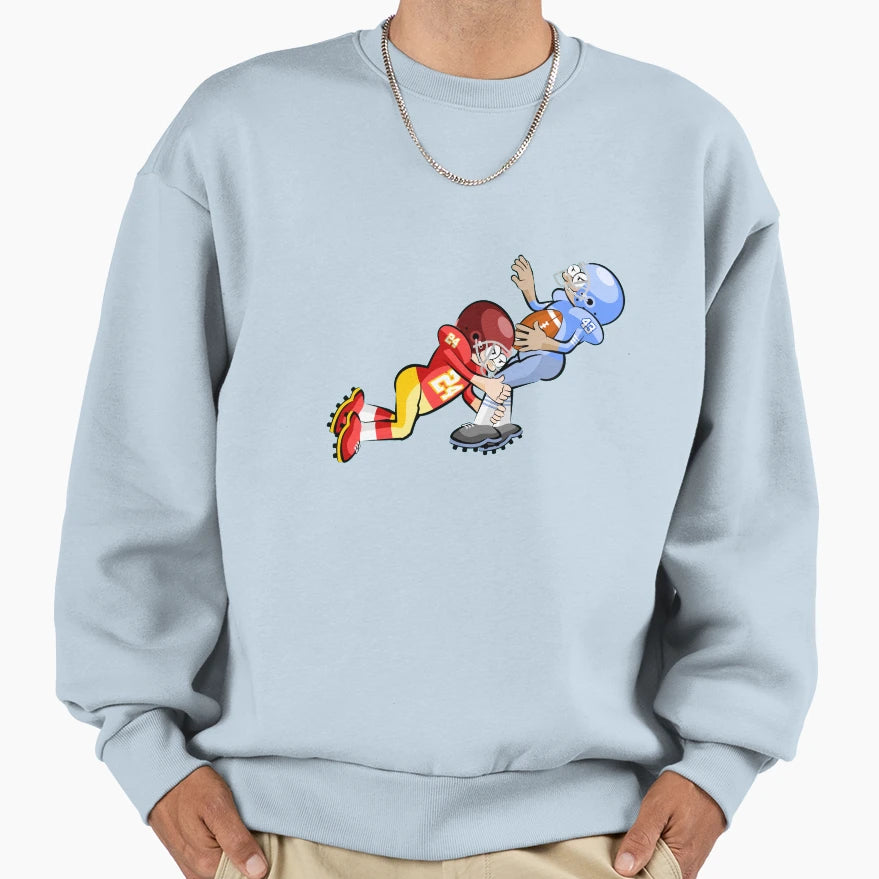 American Football Cartoon 17 Sweatshirt - Casual Everyday Wear for Adults - T-Shirt, Sweatshirt, Hoodie