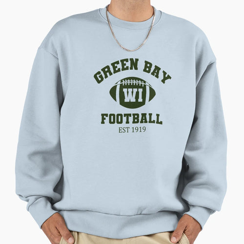 Green Bay Football Wi Sweatshirt - Streetwear Style for Adults - T-Shirt, Sweatshirt, Hoodie
