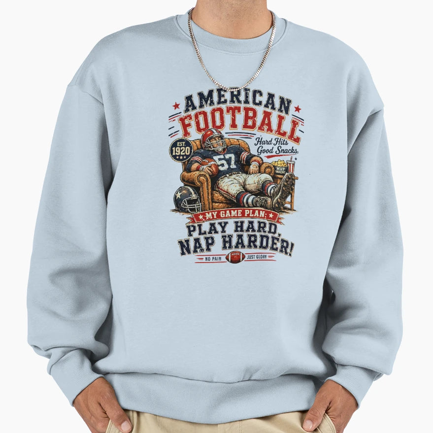 Football Sweatshirt - Minimalist Print Unisex - T-Shirt, Sweatshirt, Hoodie