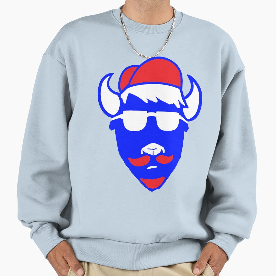 Hipster Buffalo Sweatshirt - Unique Graphic Men Women - T-Shirt, Sweatshirt, Hoodie