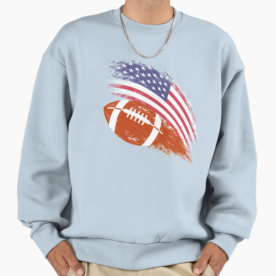 American Football Flag Sports Sweatshirt - Streetwear Style Unisex - T-Shirt, Sweatshirt, Hoodie