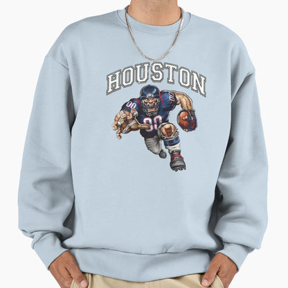 Houston Football Detroit Football Sweatshirt - Graphic Print Men Women - T-Shirt, Sweatshirt, Hoodie