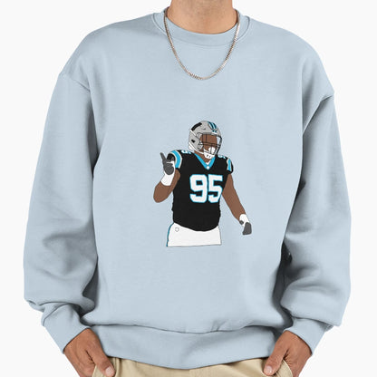 Carolina Panthers Derrick Brown Sweatshirt - Aesthetic Graphic Men Women - T-Shirt, Sweatshirt, Hoodie