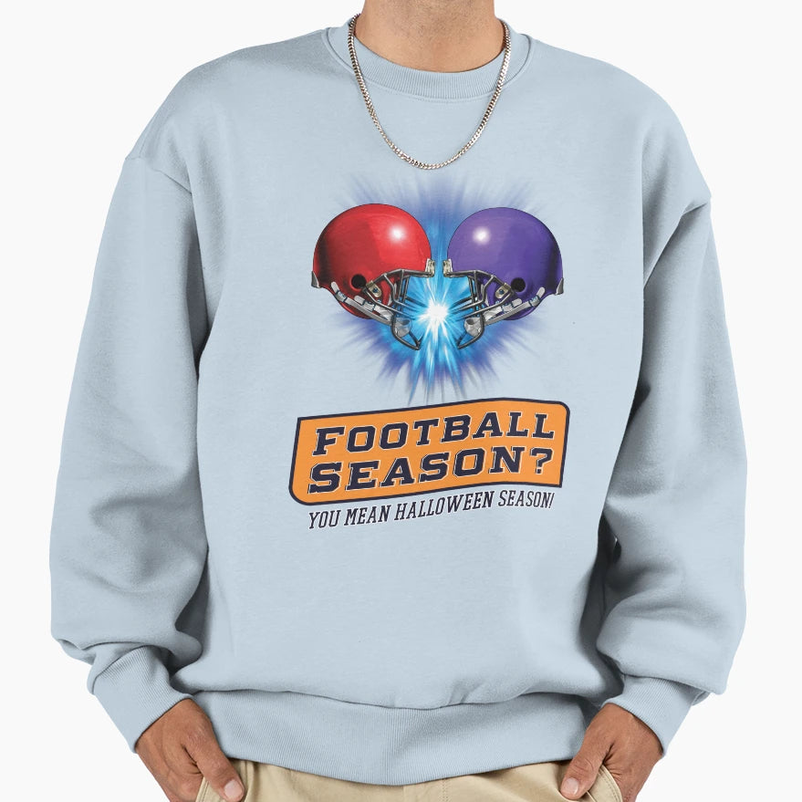 Funny Halloween Football Season Sweatshirt - Custom Art Print for Adults - T-Shirt, Sweatshirt, Hoodie