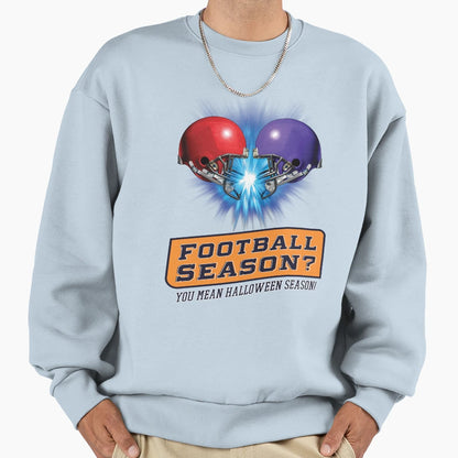 Funny Halloween Football Season Sweatshirt - Custom Art Print for Adults - T-Shirt, Sweatshirt, Hoodie
