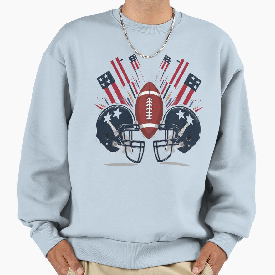 American Football Helmets Gridiron Glory T-Shirt - Custom Art Print Unisex - T-Shirt, Sweatshirt, Hoodie
