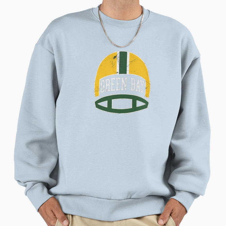 Green Bay Football Helmet Logo Sweatshirt - Graphic Print Men Women - T-Shirt, Sweatshirt, Hoodie