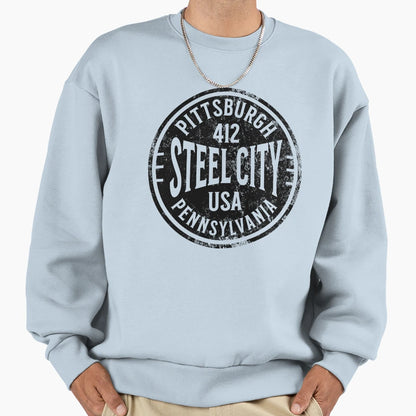 Pittsburgh Pennsylvania Steel Sweatshirt - Aesthetic Graphic for Adults - T-Shirt, Sweatshirt, Hoodie