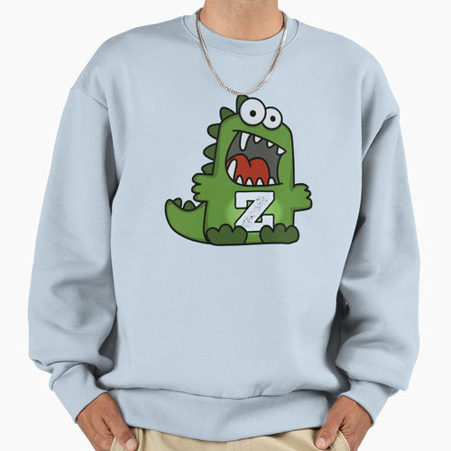 Alphabet Letter Z Rawrsome Green Sweatshirt - Unique Graphic Men Women - T-Shirt, Sweatshirt, Hoodie