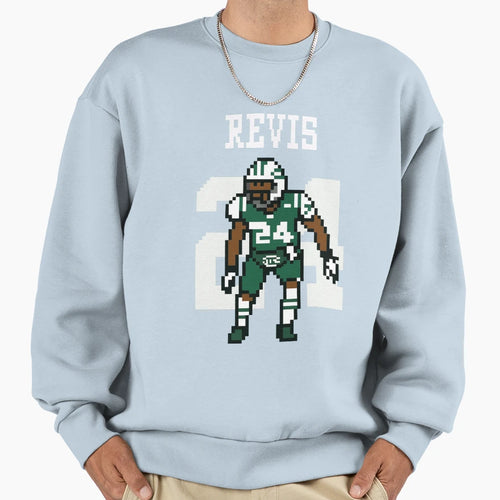Darrelle Revis 8 Bit Pixel Art Revis Sweatshirt - Unique Graphic Unisex - T-Shirt, Sweatshirt, Hoodie
