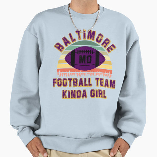Baltimore Ravens Football Sweatshirt - Casual Everyday Wear for Adults - T-Shirt, Sweatshirt, Hoodie