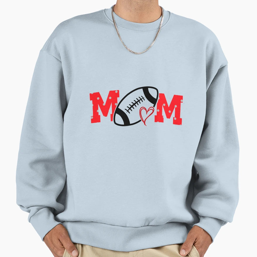 Football Mom Polka Dots Football Sweatshirt - Aesthetic Graphic Men Women - T-Shirt, Sweatshirt, Hoodie