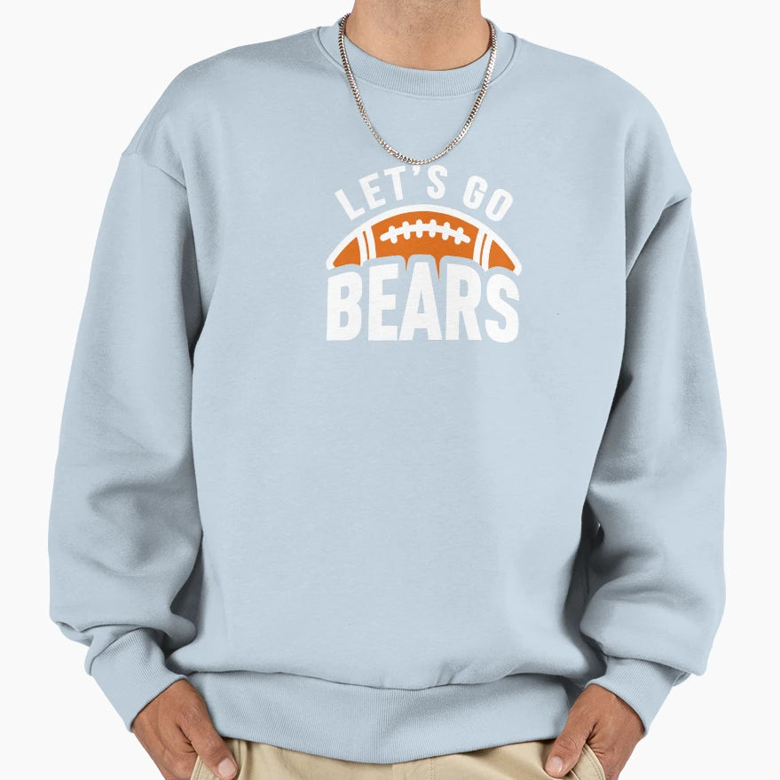 Lets Go Bears Navy Bg Sweatshirt - Unique Graphic Men Women - T-Shirt, Sweatshirt, Hoodie