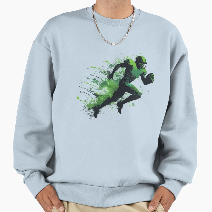 American Football Ink Art Sweatshirt - Trendy Graphic Unisex - T-Shirt, Sweatshirt, Hoodie
