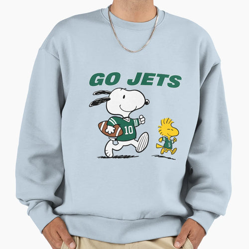Snoopy New York Jets Football Fan Sweatshirt - Casual Everyday Wear Unisex - T-Shirt, Sweatshirt, Hoodie