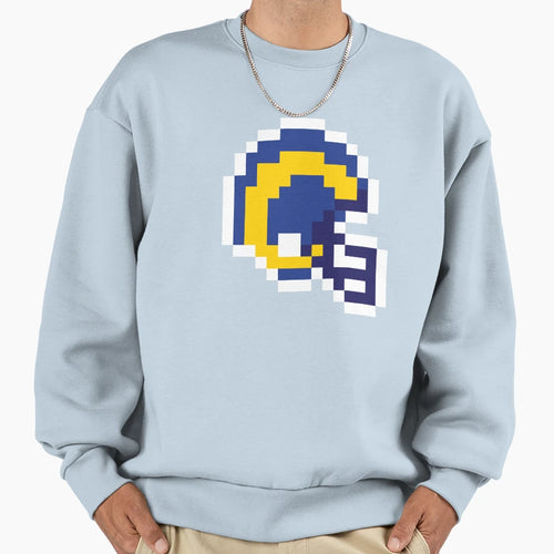 Los Angeles Rams 8 Bit Football Sweatshirt - Streetwear Style for Adults - T-Shirt, Sweatshirt, Hoodie