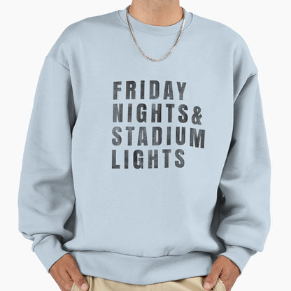 Friday Nights Stadium Lights Sweatshirt - Trendy Graphic for Adults - T-Shirt, Sweatshirt, Hoodie