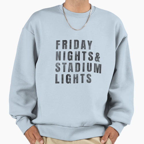 Friday Nights Stadium Lights Sweatshirt - Trendy Graphic for Adults - T-Shirt, Sweatshirt, Hoodie