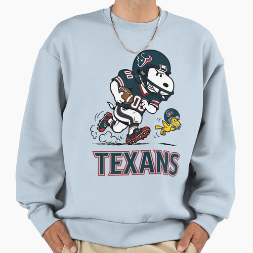 Snoopy Houston Football Fan Sweatshirt - Trendy Graphic Men Women - T-Shirt, Sweatshirt, Hoodie
