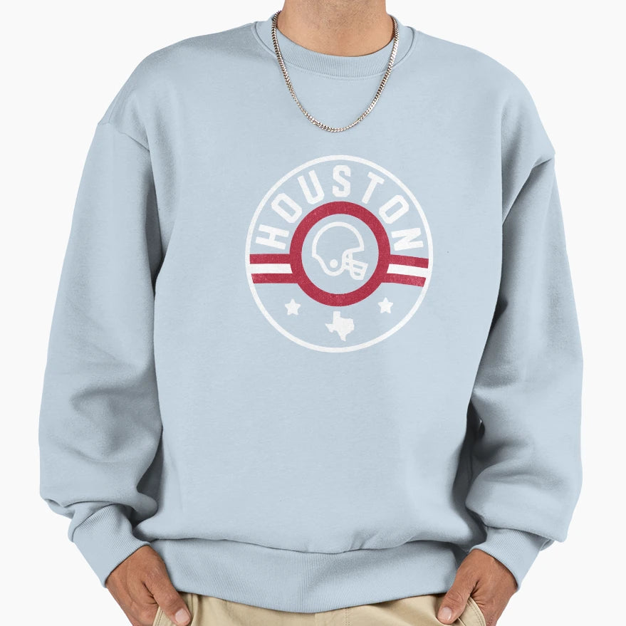 Houston Football Stars And Stripes Sweatshirt - Custom Art Print Unisex - T-Shirt, Sweatshirt, Hoodie
