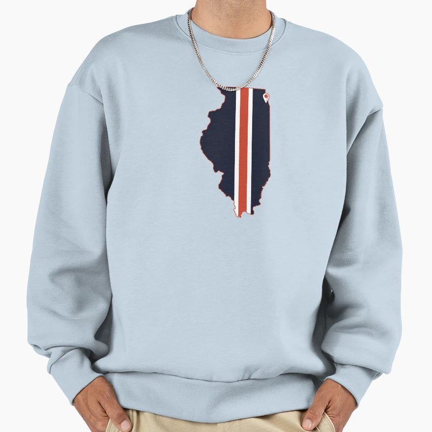 Chicago Football Sweatshirt - Casual Everyday Wear Men Women - T-Shirt, Sweatshirt, Hoodie